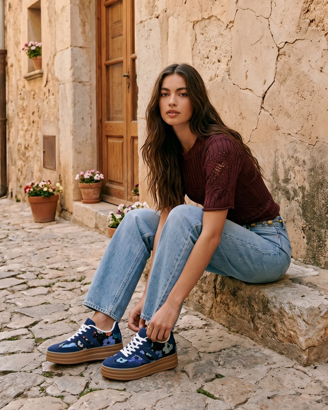 Paula Navy Sneaker
