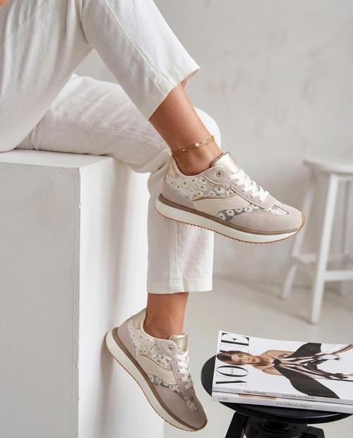 Flower Gold Sneaker