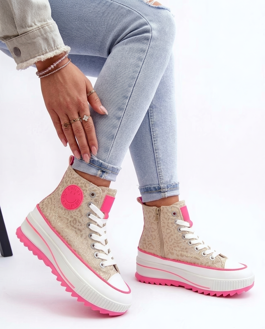 Smills Beige Print Sneaker