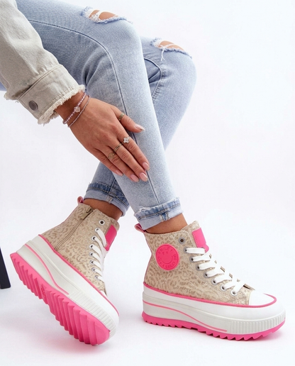 Smills Beige Print Sneaker